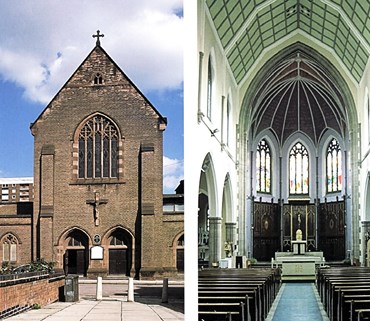 Holy Cross Church, rebuilt after World War Two but demolished in 2004